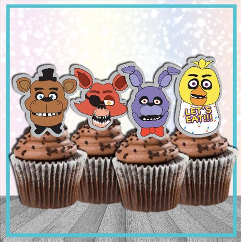 Five Nights At Freddys Cupcake Toppers Fnaf Birthday Etsy Canada