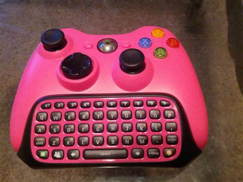 Hot Pink And Black Xbox Controller And Chatpad Fun Video Games Playing