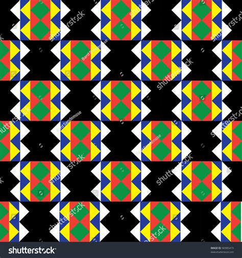 Seamless Zulu Pattern Stock Vector Royalty Free 96985415 Shutterstock