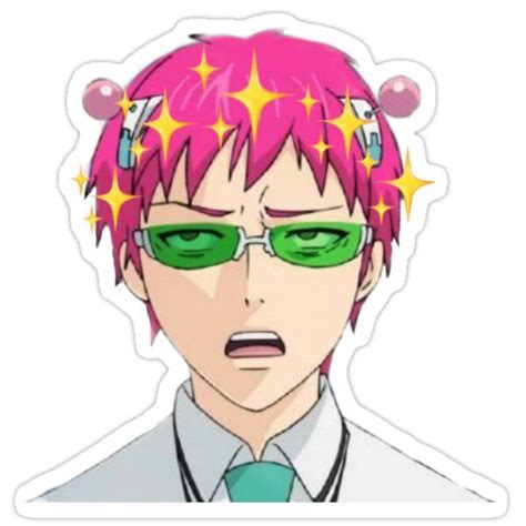 Saiki K Annoyed Face Sticker Saiki Anime Stickers Annoyed Face