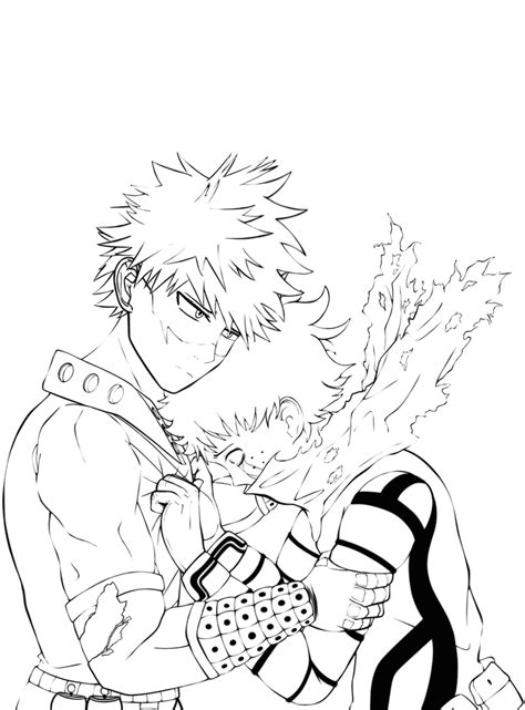 Bakudeku Lineart By Drkvalkyriecain On Deviantart