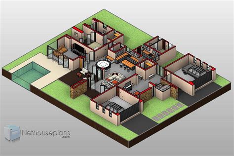 Modern 4 Bedroom House Design | Flat Roof House Plans ...