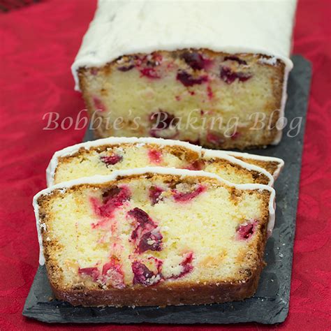 This lemon loaf cake is homemade with simple ingredients. Christmas Cranberry Pound Cake | Bobbies Baking Blog