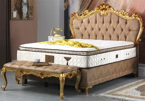 Komfortabel hohes senioren doppelbett auf rollen runcorn. Casa Padrino Barock Doppelbett Braun / Gold - Prunkvolles ...