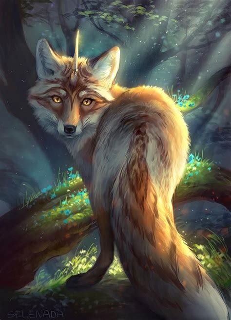 Foxicorn By Selenada On Deviantart Fantasy Creatures Art Mythical