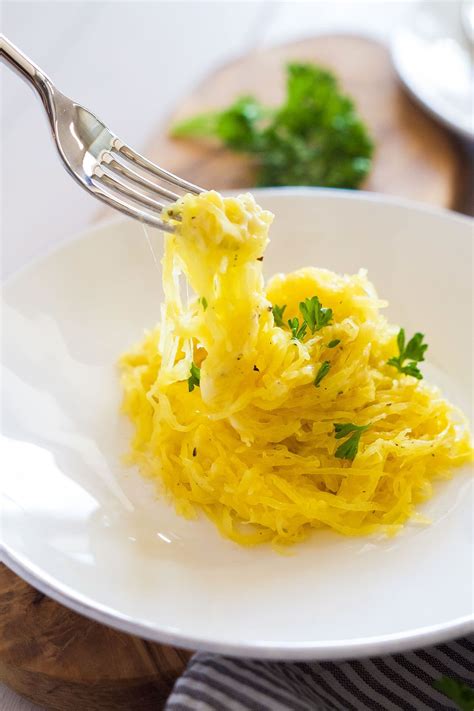 Cheesy Garlic Brown Butter Spaghetti Squash With Salt And Wit