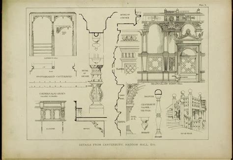 Details From Canterbury Haddon Hall Etc English Interior Diagram