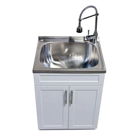 Glacier Bay Utility Laundry Sink With Cabinet The Home Depot Canada