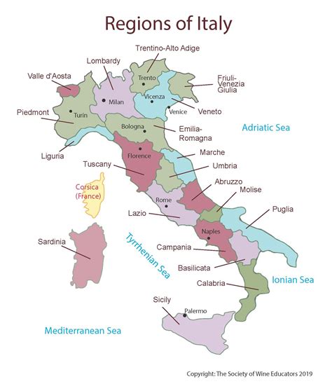 Italy—swe Map 2019 Wine Wit And Wisdom