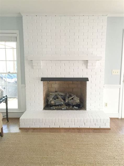 35 Classy Painted Brick Fireplaces Ideas To Try This Month White Brick Fireplace Painted