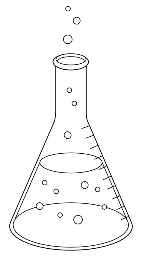 Science Lab Beakers Doodle Vector Beaker Chemistry Sketch Drawing