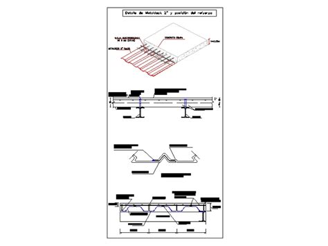 Detalle De Metal Deck En AutoCAD Descargar CAD 117857 Bibliocad