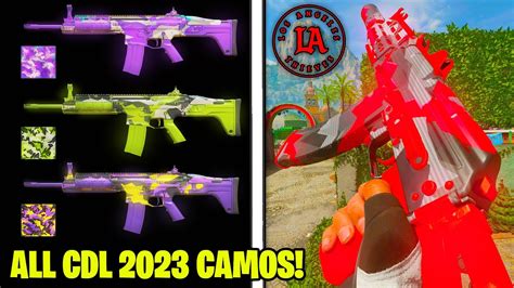 All 13 New Cdl 2023 Camos Shown 😍 La Thieves Team Pack Call Of Duty