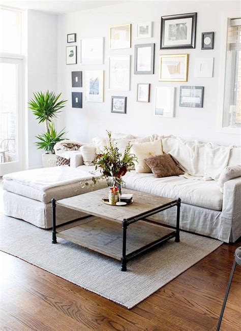 Chic And Casual Living Room With Gallery Wall And Lots Of Plants Casual