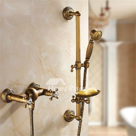 Antique Brass Shower Fixtures 5 Vintage Style Aged Brass Shower