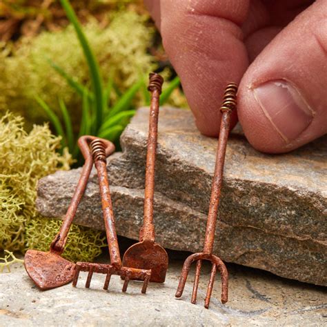 Free shipping for many products! Rusty Miniature Garden Tool Set - Fairy Garden Supplies ...