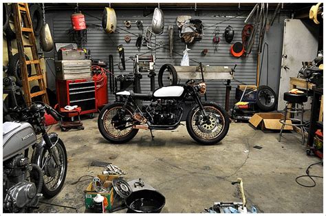 Garage Motorcycle Workshop Motorcycle
