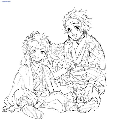 Printable Coloring Demon Slayer Coloring Pages