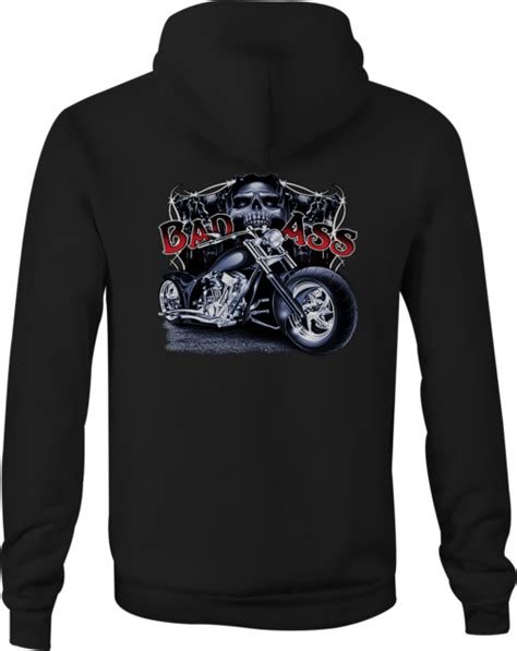 zip up hoodies for men bad ass chopper bike riding biker skull reaper ebay