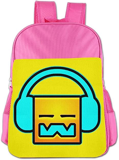 Launge Kids Geometry Dash Robtop Games School Bag Backpack
