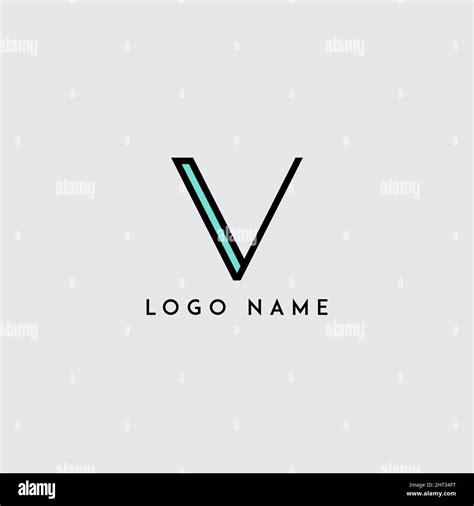 Colorful Minimal Initial Letter V Logo Icon Stock Vector Image And Art