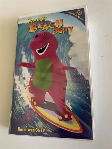 Barneys Beach Party Vhs Video Tape Kids Purple Dinosaur Songs 5