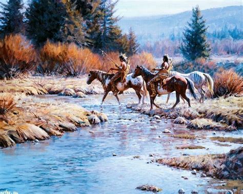 Martin Grelle River Is Crossing Native American Paintings Native