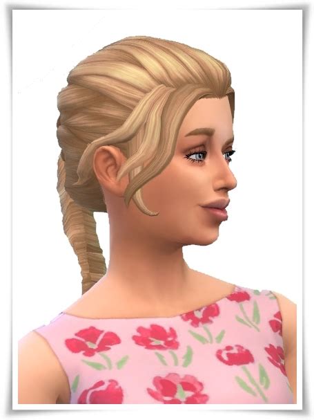 Birksches Sims Blog Lose Side French Braids Sims 4 Hairs