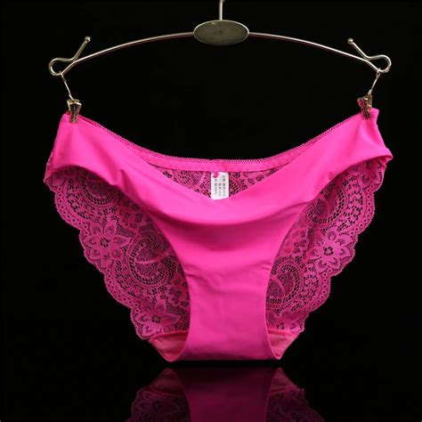 Sexy Womens Panties Seamless Lingerie Transparent Lace Bikini Briefs