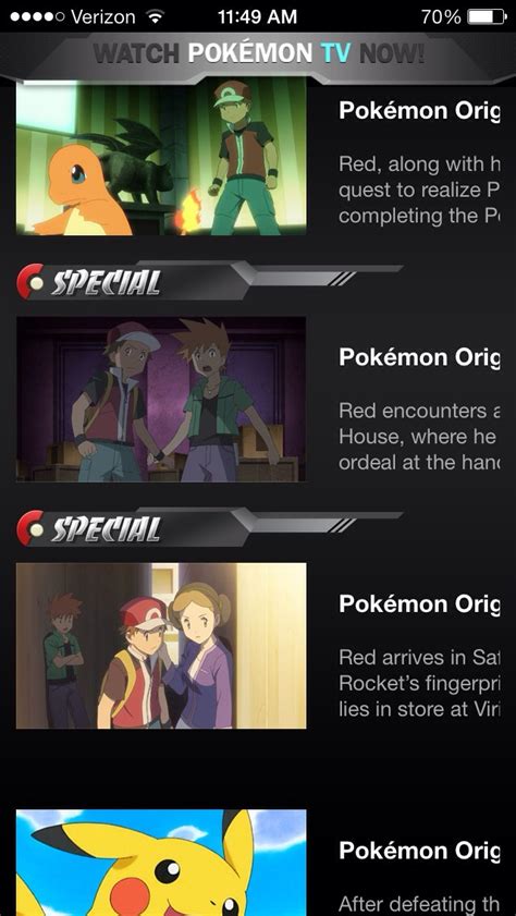 The pokémon tv app is available for many mobile devices, including the ipad, iphone, ipod touch, android devices, and kindle fire. Just a reminder: All 4 episodes of Pokemon Origins are now ...