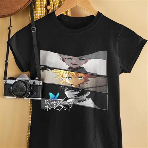 The Promised Neverland Anime T Shirt Emma Ray Norman Yakusoku No