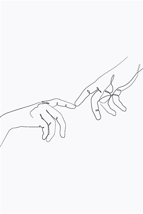 Maybe you would like to learn more about one of these? Minimalist Line Drawing of Hands | Minimalist art print ...