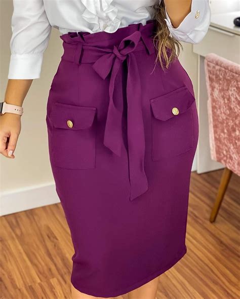 pin by stephanie díez on faldas y vestidos casual skirt outfits a line skirt outfits stylish