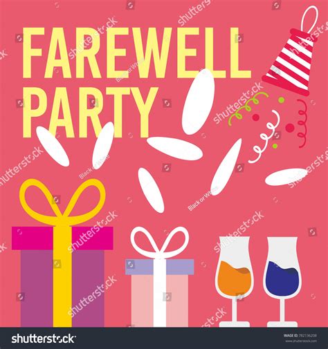 Farewell Party Illustration Vector เวกเตอร์สต็อก ปลอดค่าลิขสิทธิ์