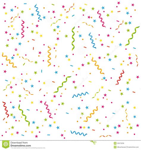 Party Streamers And Confetti Background Stock Vector Illustration Of
