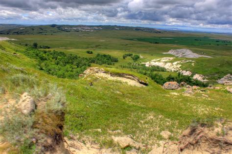 Landscape Around White Butte At White Butte North Dakota Image Free