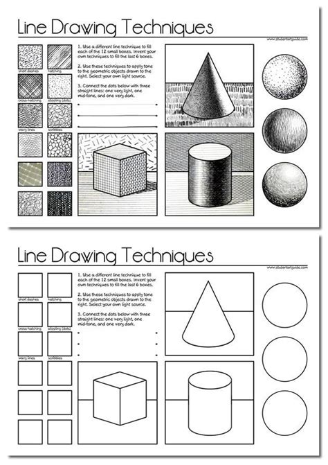 Line Worksheets For Art Class