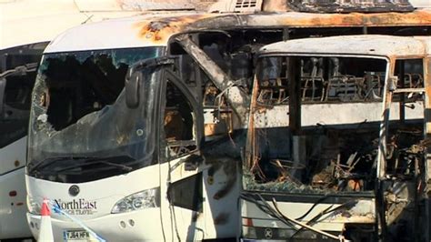 Seaton Burn Suspected Arson Attacks On Car And Buses Probed Bbc News
