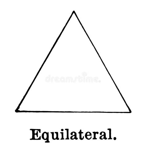 Equilateral Triangle Vintage Illustration Stock Vector Illustration