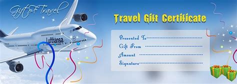 travel gift voucher certificate template  gift certificate
