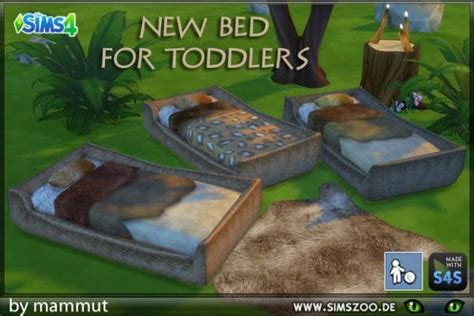 Blackys Sims 4 Zoo Toddlers Bed Fur By Mammut Sims 4 Downloads