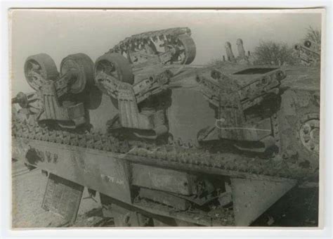 Knocked Out 12th Armored Division M4 Sherman Named My Aching Back It