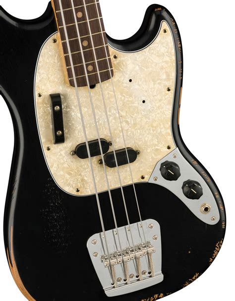 Fender Jmj Road Worn Mustang Bass Black Music Machine Musical