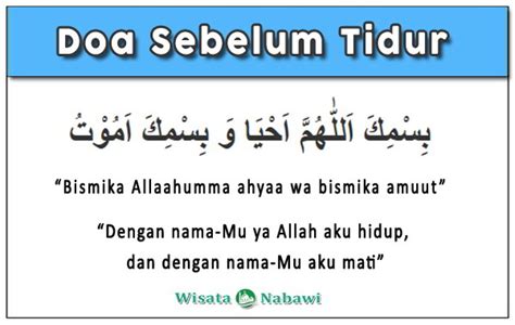 Doa Bangun Tidur Wisata Nabawi Dakwah Islami