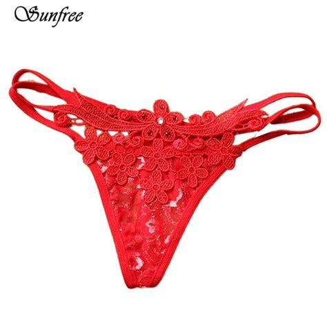 Sunfree 2016 Sexy New Lace Thong Sexy Ladies Women Underwear Brief Short Lingerie Panty