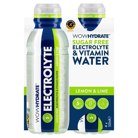 Wow Hydrate Electrolyte Lemon And Lime 500ml Sports And Energy Drinks