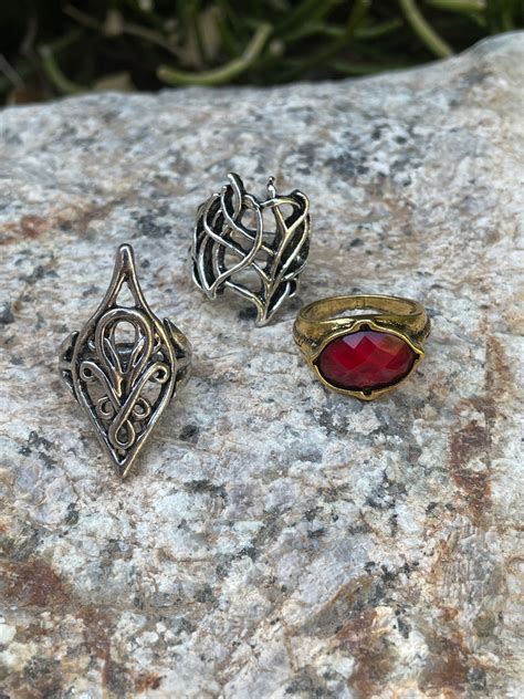 Elven And Gandalf Ring Of Power Bundle Etsy