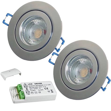 Runde V Led Badeinbauspots Aqua Ip W Smd Led Gu Fassung Mr Trafo Ebay