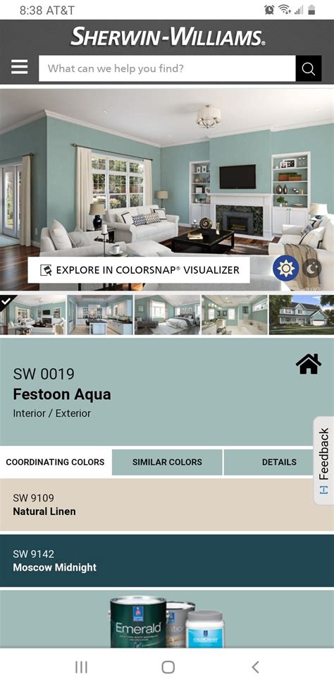 Living Room Wall And Accent Wall Colors Festoon Aqua Sherwin