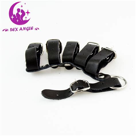 Hot Sale Pu Leather Penis Cock Ball Harness Rubber Stretcher Rings